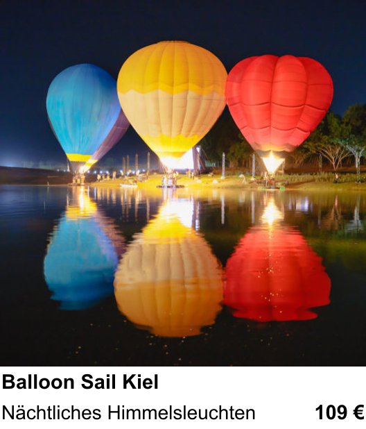 Kompakter Foto-Workshop rund um Balloon Sail Kiel: Nächtliches Himmelsleuchten