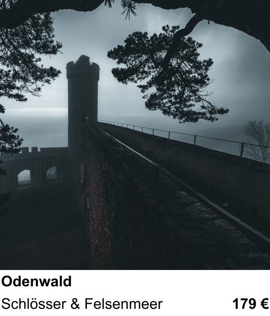 Kompakter Foto-Workshop rund um Odenwald: Schlösser & Felsenmeer